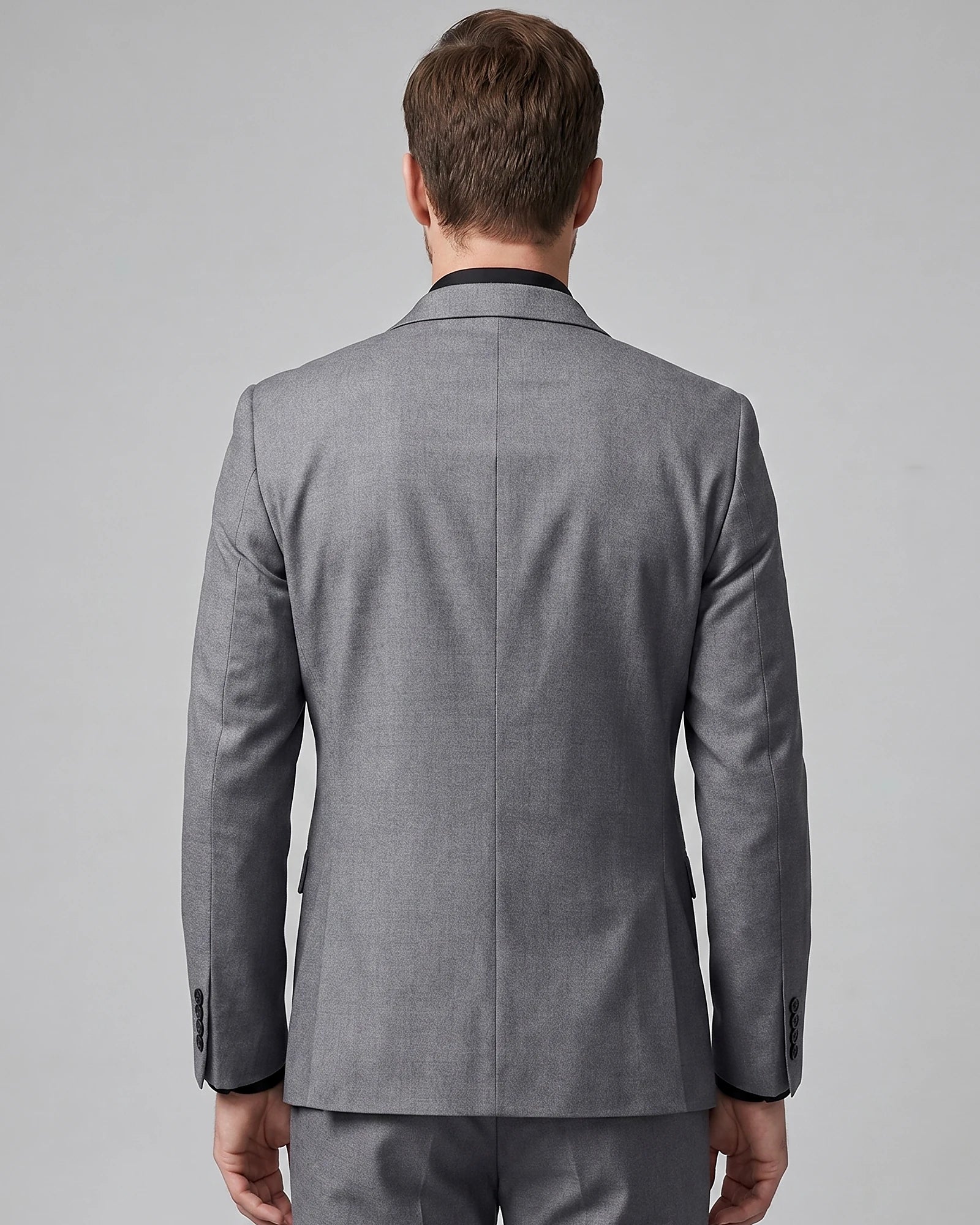 Men's 3 Piece Suit Jacket Waistcoat Trousers Notch Lapel Gray Navy - Valedrian — view 4