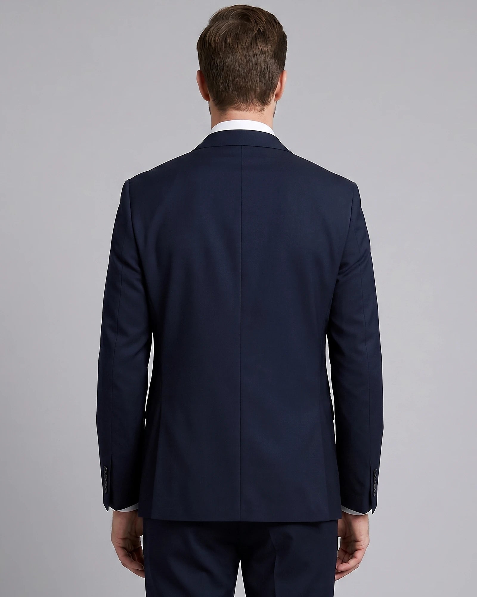 Men's 3 Piece Suit Jacket Waistcoat Trousers Notch Lapel Gray Navy - Valedrian — view 9