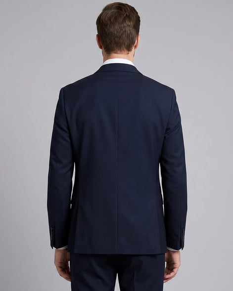 Men's 3 Piece Suit Jacket Waistcoat Trousers Notch Lapel Gray Navy - Valedrian — view 9