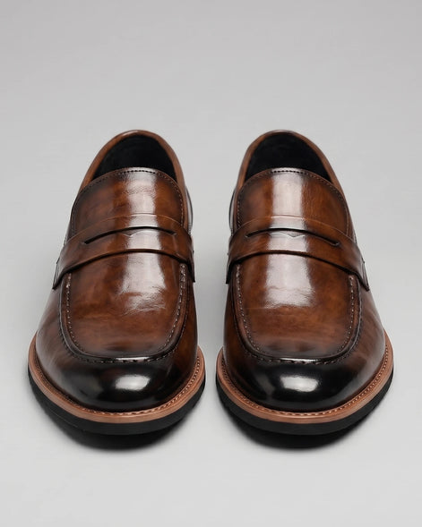 Men's Black Penny Loafers Rubber Sole Sizes 6–10 - Valedrian — view 10