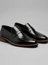 Men's Black Penny Loafers Rubber Sole Sizes 6–10 - Valedrian