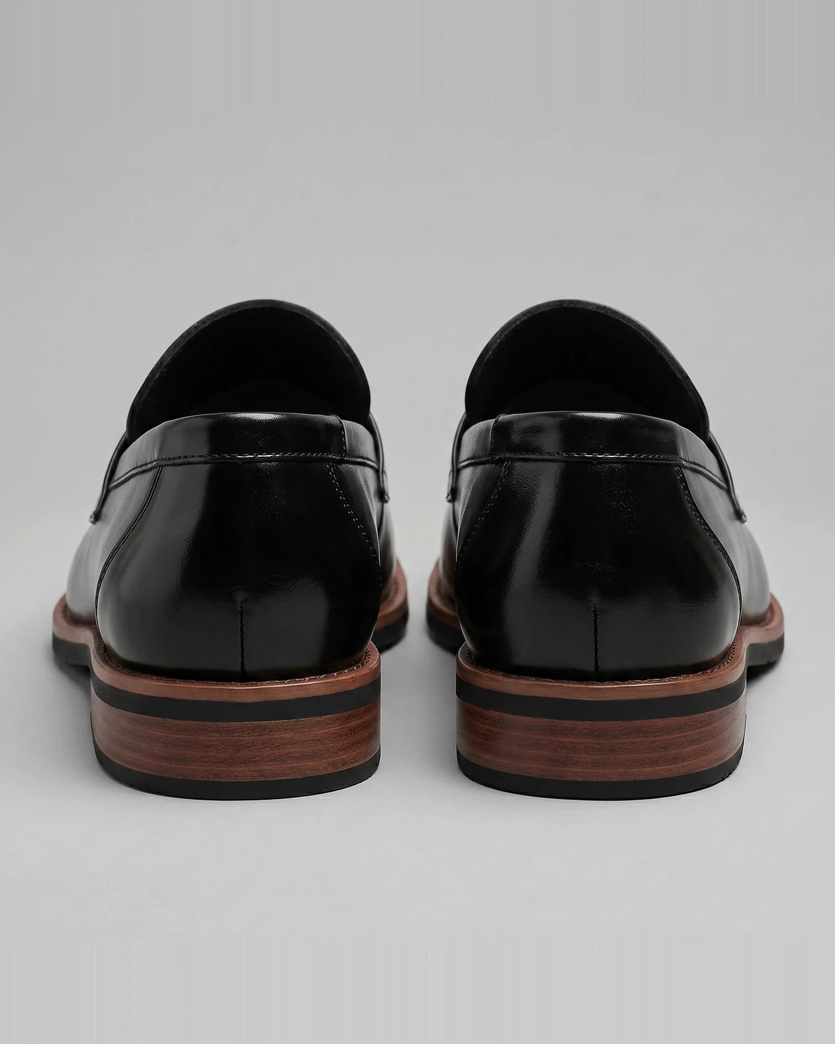 Men's Black Penny Loafers Rubber Sole Sizes 6–10 - Valedrian — view 3
