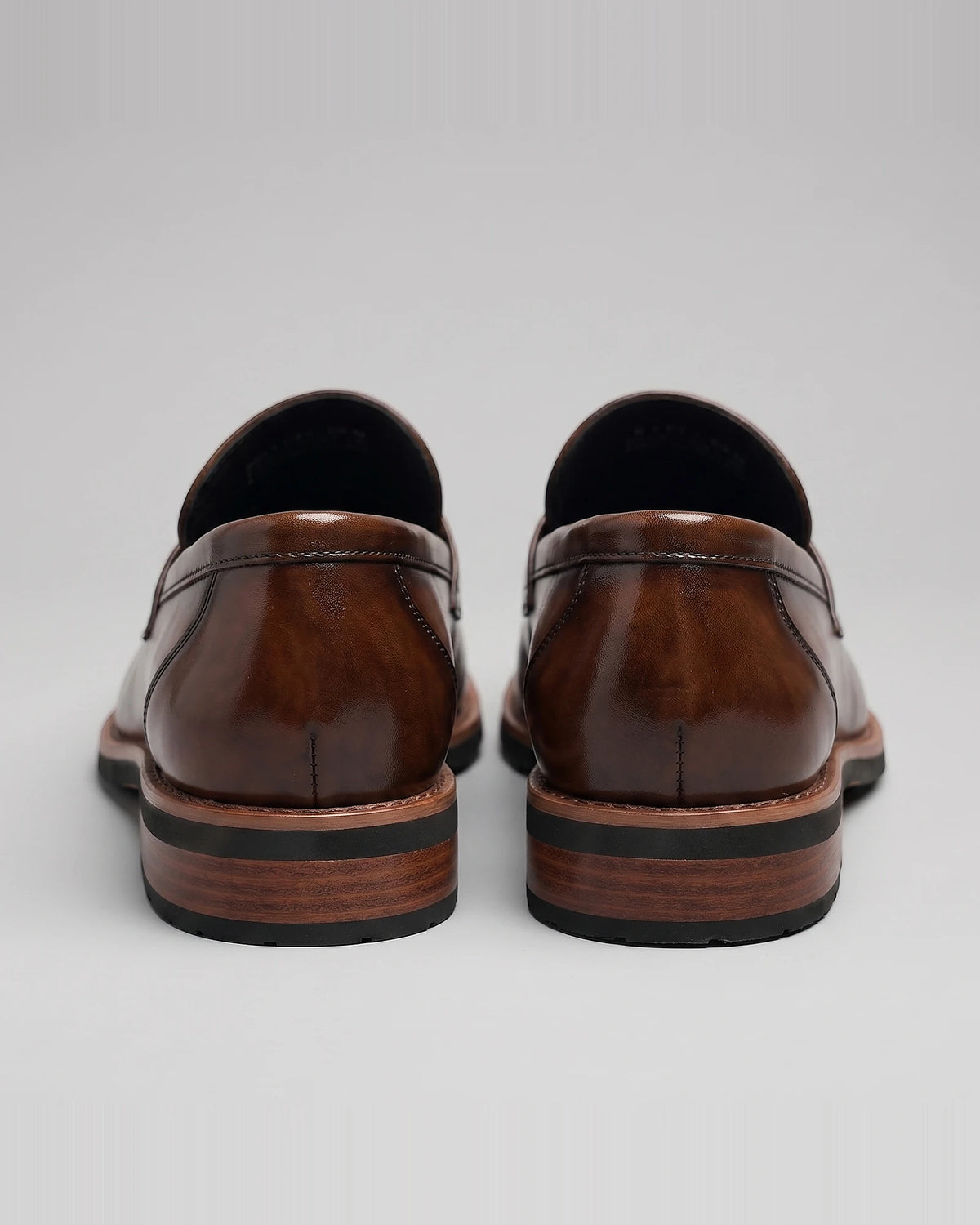Men's Black Penny Loafers Rubber Sole Sizes 6–10 - Valedrian — view 8