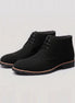 Men's Black Slip-On Ankle Boots PU Leather, Sizes 5–12 – Valedrian