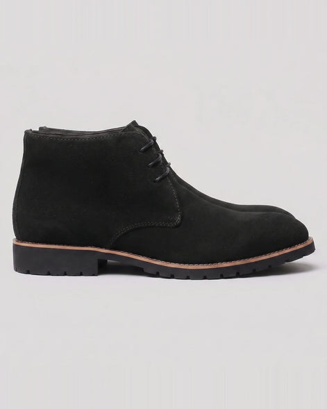 Men's Black Slip-On Ankle Boots PU Leather, Sizes 5–12 – Valedrian — view 3