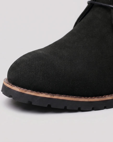 Men's Black Slip-On Ankle Boots PU Leather, Sizes 5–12 – Valedrian — view 4