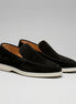 Men's Black Suede Loafers – Rubber Sole, UK 6–10 | Valedrian