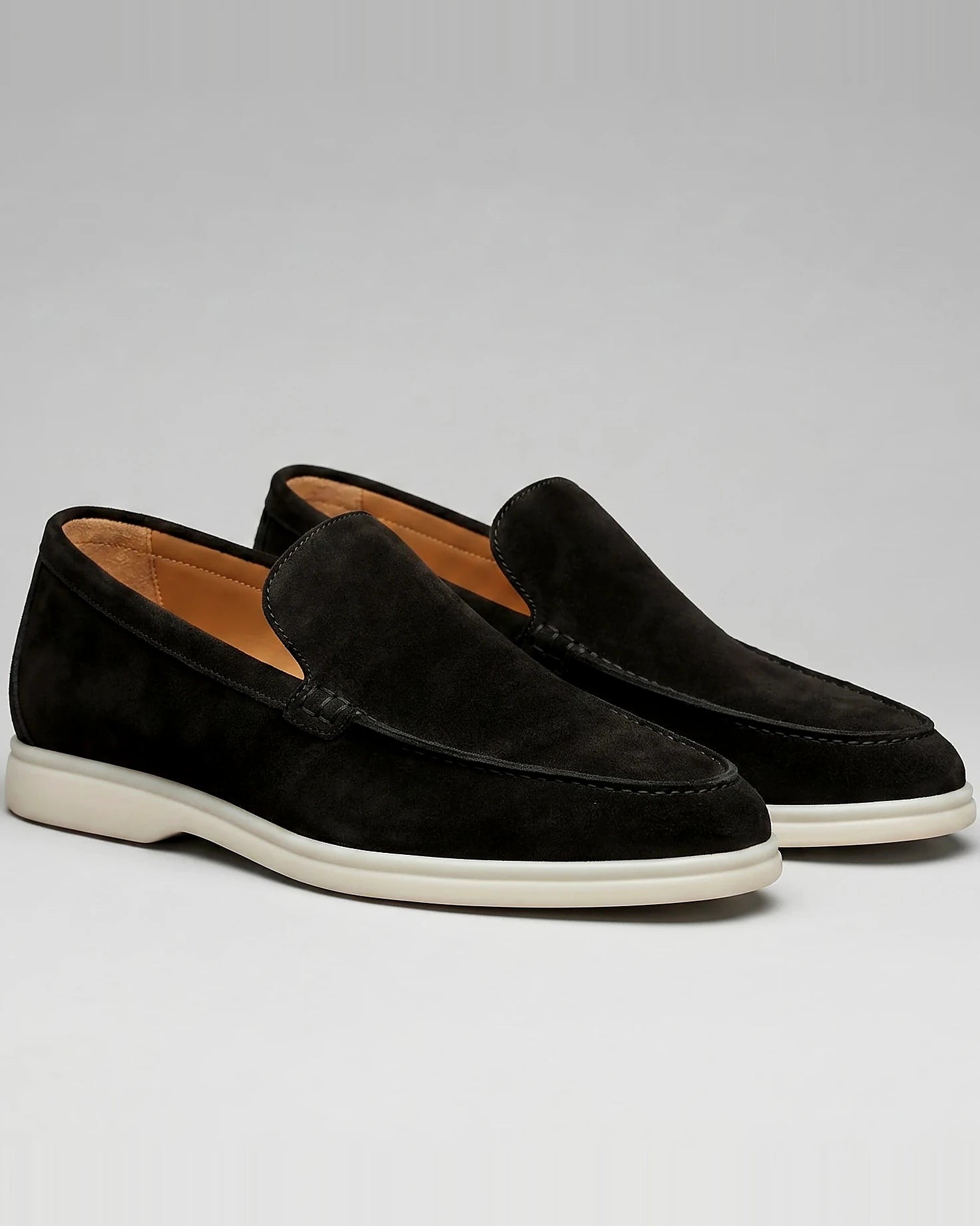 Men's Black Suede Loafers – Rubber Sole, UK 6–10 | Valedrian