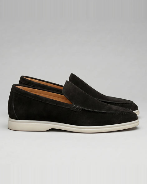 Men's Black Suede Loafers – Rubber Sole, UK 6–10 | Valedrian — view 2