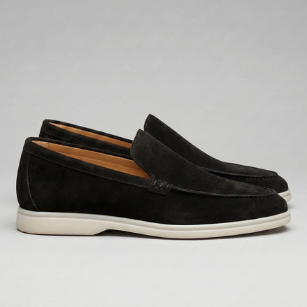 Men's Black Suede Loafers – Rubber Sole, UK 6–10 | Valedrian — view 2