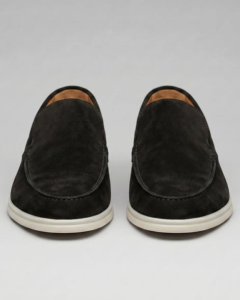 Men's Black Suede Loafers – Rubber Sole, UK 6–10 | Valedrian — view 5