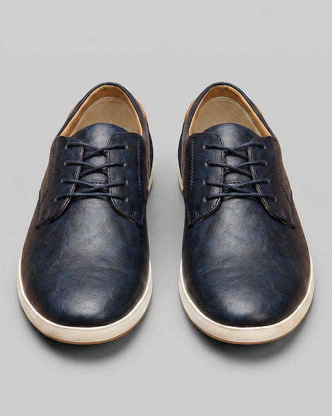 Men's Brown Leather Shoes Lace-Up Smart Casual Sneaker Style - Valedrian — view 10