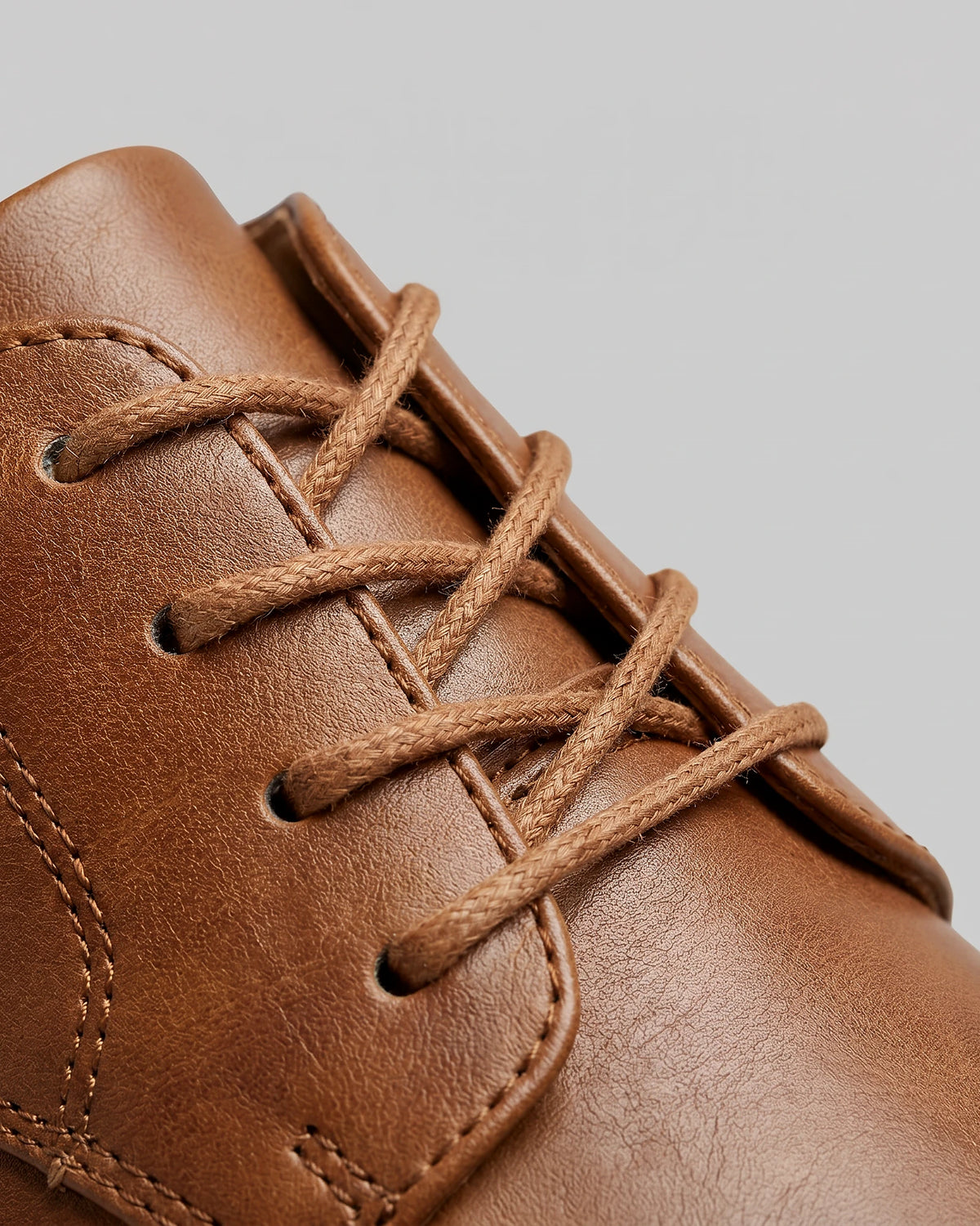 Men's Brown Leather Shoes Lace-Up Smart Casual Sneaker Style - Valedrian — view 14