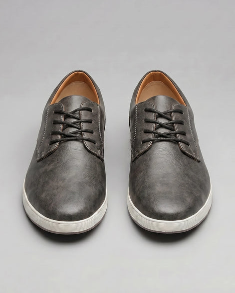 Men's Brown Leather Shoes Lace-Up Smart Casual Sneaker Style - Valedrian — view 20