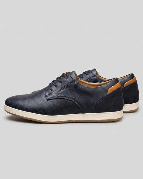 Men's Brown Leather Shoes Lace-Up Smart Casual Sneaker Style - Valedrian — view 7