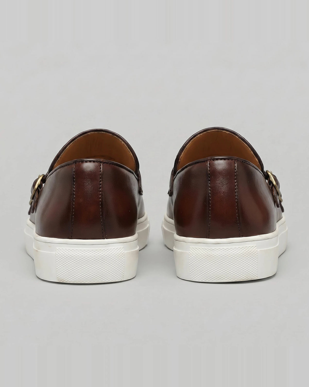 Men's Brown Loafers PU Leather Slip-On Shoes Sizes 5–12 - Valedrian — view 3