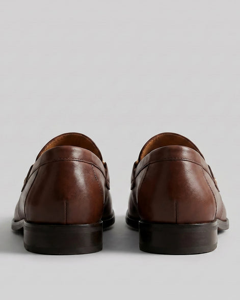 Men's Brown Oxford Dress Loafers Slip-On Formal Smart Sizes 6–9.5 – Valedrian — view 4