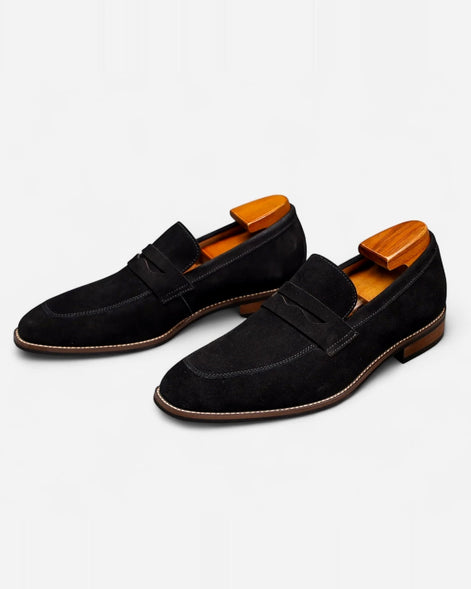 Men's Brown Penny Loafers Cowhide Upper Rubber Sole - Valedrian — view 10
