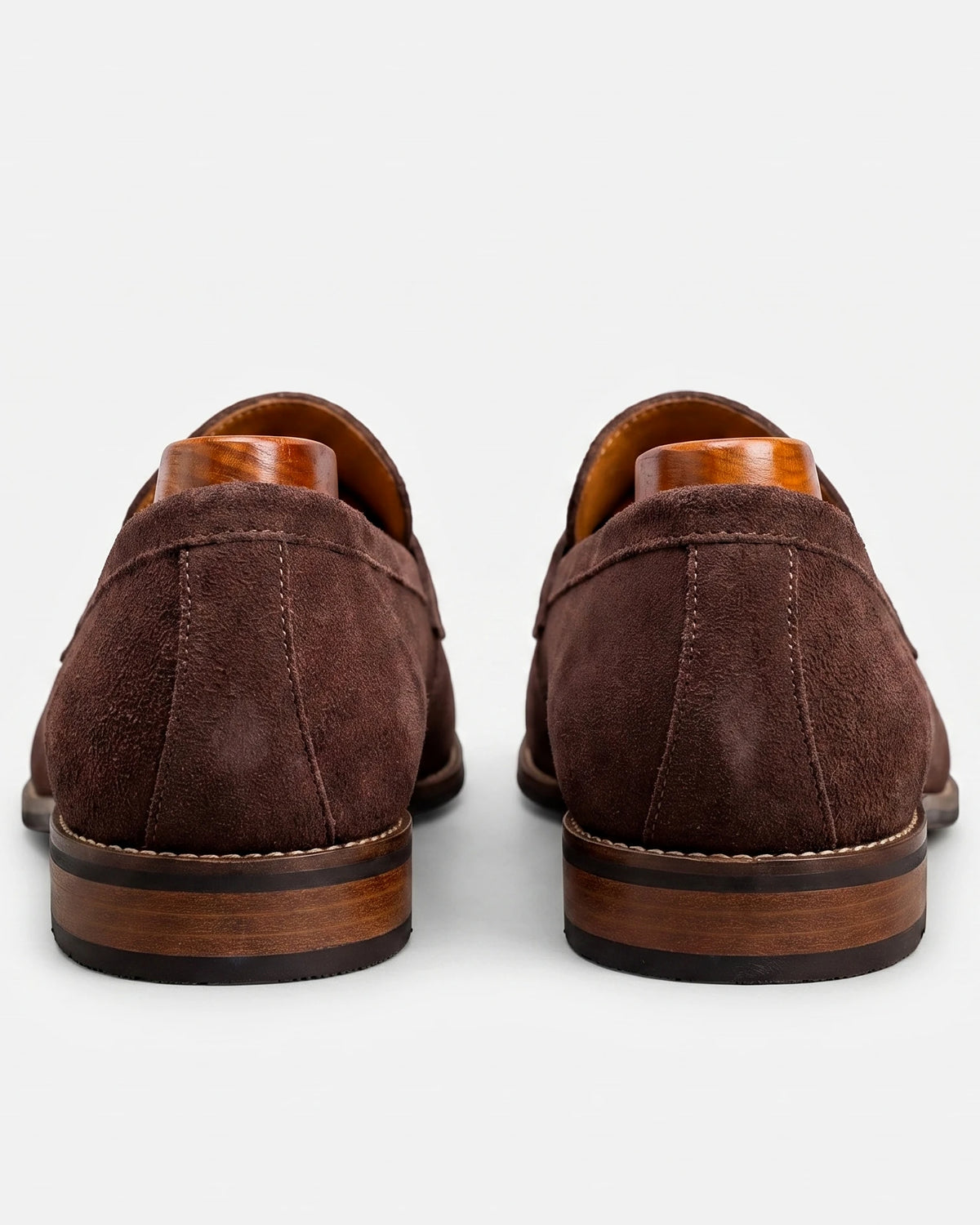 Men's Brown Penny Loafers Cowhide Upper Rubber Sole - Valedrian — view 4