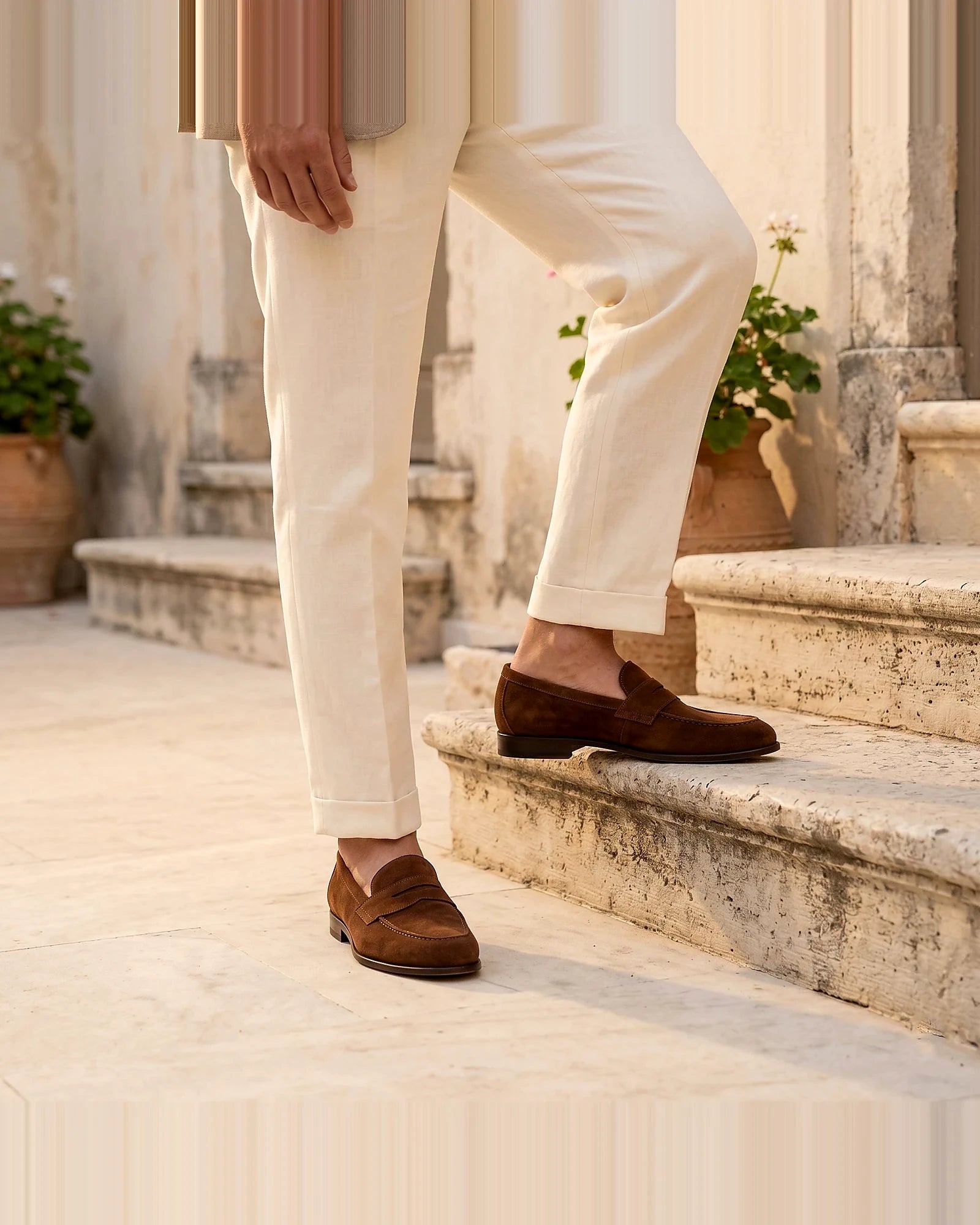 Men's Brown Penny Loafers Slip-On Shoes Sizes 5–9.5 – Valedrian