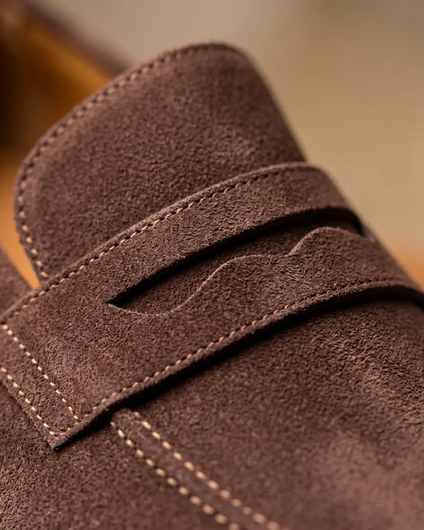 Men's Brown Penny Loafers Slip-On Shoes Sizes 5–9.5 – Valedrian — view 2
