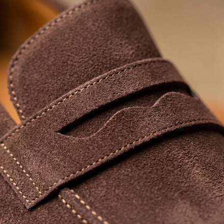 Men's Brown Penny Loafers Slip-On Shoes Sizes 5–9.5 – Valedrian — view 2