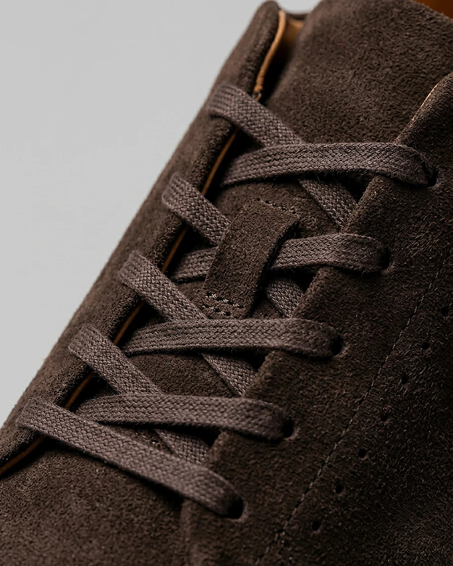 Men's Brown Suede Low-Top Sneakers Rubber Sole – Valedrian — view 4