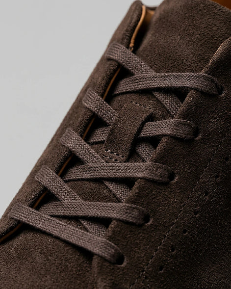 Men's Brown Suede Low-Top Sneakers Rubber Sole – Valedrian — view 4