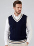 Men's Cable Knit V-Neck Sweater Vest White Sizes XS–4XL – Valedrian