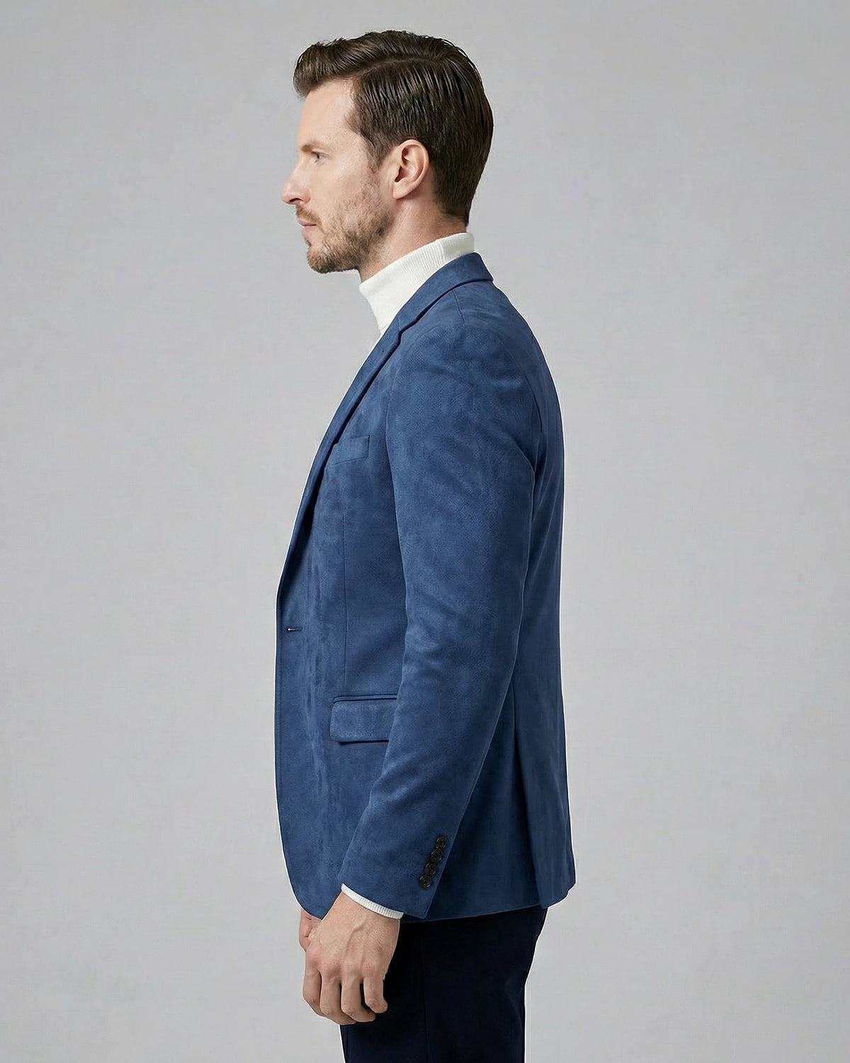Men's Casual Blazer Green / Grey Single Button Tailored Fit – Valedrian — view 12