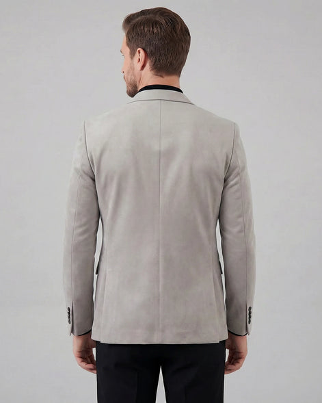 Men's Casual Blazer Green / Grey Single Button Tailored Fit – Valedrian — view 3