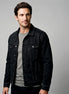 Men's Casual Denim Jacket Classic Fit Black, XS to 2XL - Valedrian