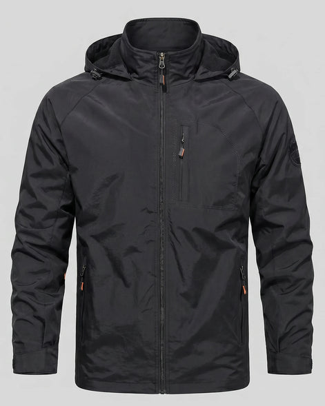 Men's Casual Softshell Hooded Jacket Black Blue M–4XL - Valedrian — view 2