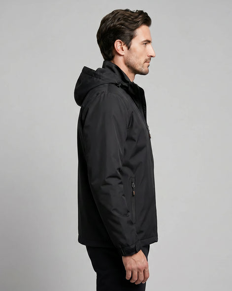 Men's Casual Softshell Hooded Jacket Black Blue M–4XL - Valedrian — view 3