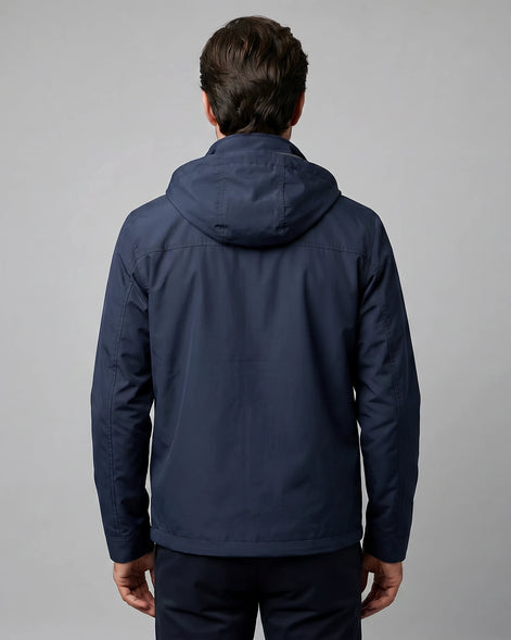 Men's Casual Softshell Hooded Jacket Black Blue M–4XL - Valedrian — view 8