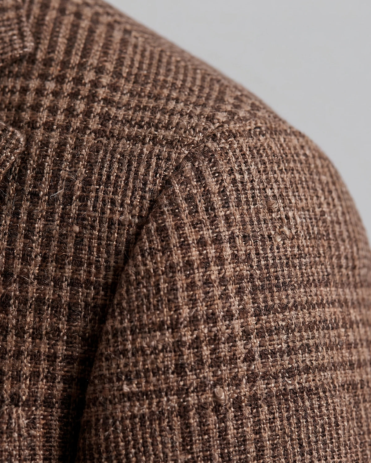 Men's Check Casual Blazer Textured Sport Coat Brown & Grey S–3XL - Valedrian — view 4