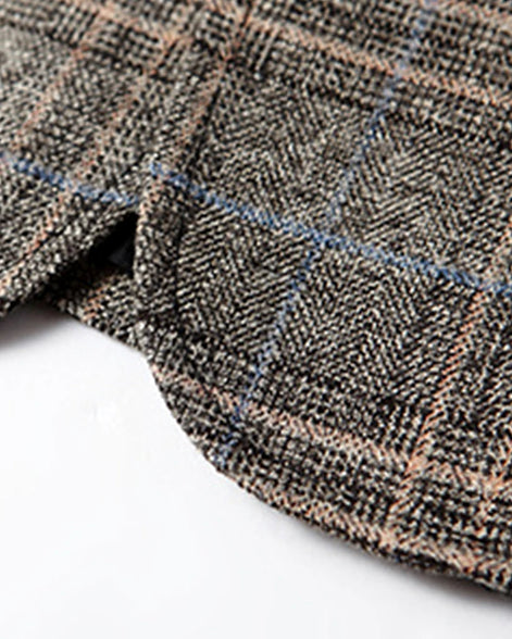 Men's Checked Casual Blazer Grey Beige Sizes M–4XL – Valedrian — view 16