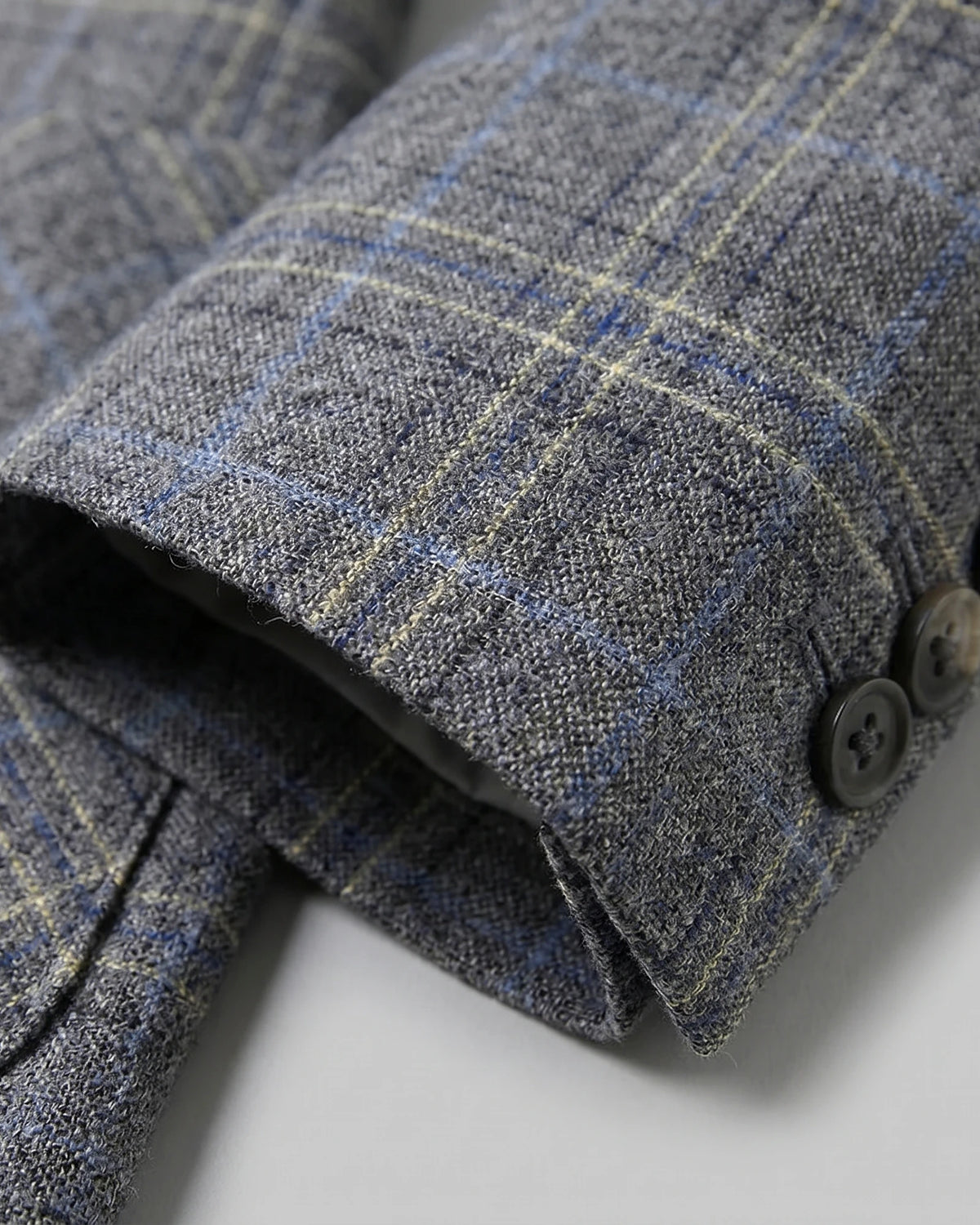 Men's Checked Casual Blazer Grey Beige Sizes M–4XL – Valedrian — view 6