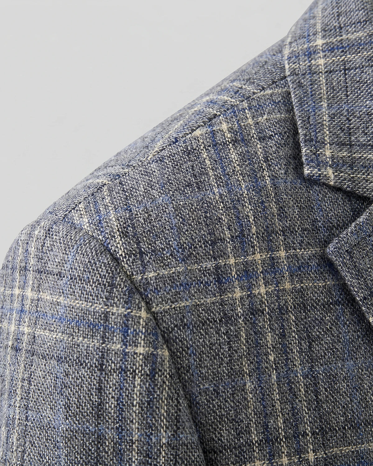 Men's Checked Casual Blazer Grey Beige Sizes M–4XL – Valedrian — view 8