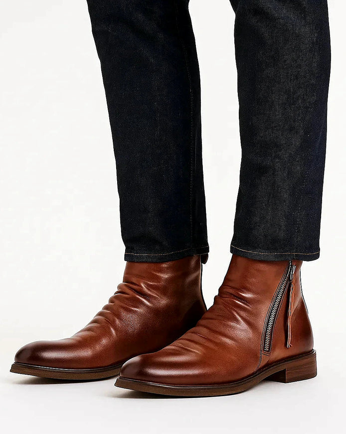 Chelsea Boots | Side Zip Leather Ankle Boot