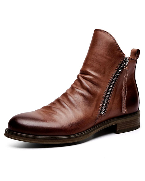 Chelsea Boots | Side Zip Leather Ankle Boot — view 2