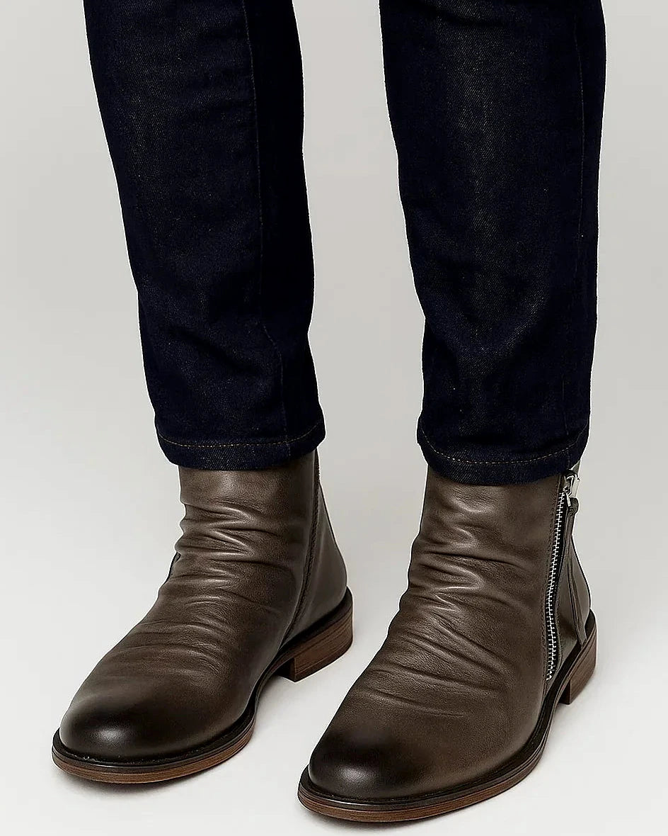 Chelsea Boots | Side Zip Leather Ankle Boot — view 6