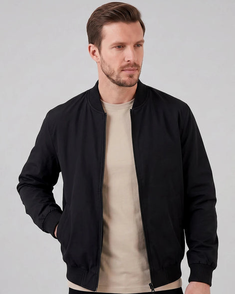 Men's Classic Bomber Jacket Polyester Regular Fit Sizes S–5XL – Valedrian
