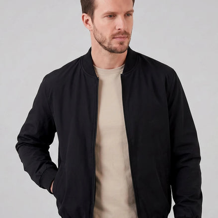 Men's Classic Bomber Jacket Polyester Regular Fit Sizes S–5XL – Valedrian