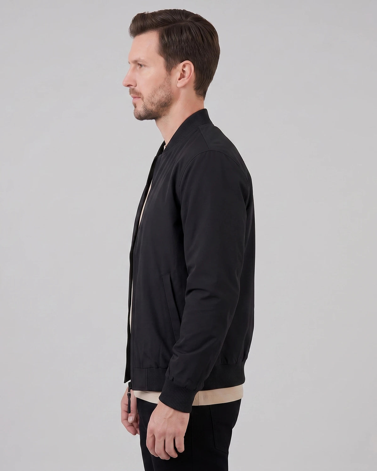 Men's Classic Bomber Jacket Polyester Regular Fit Sizes S–5XL – Valedrian — view 2