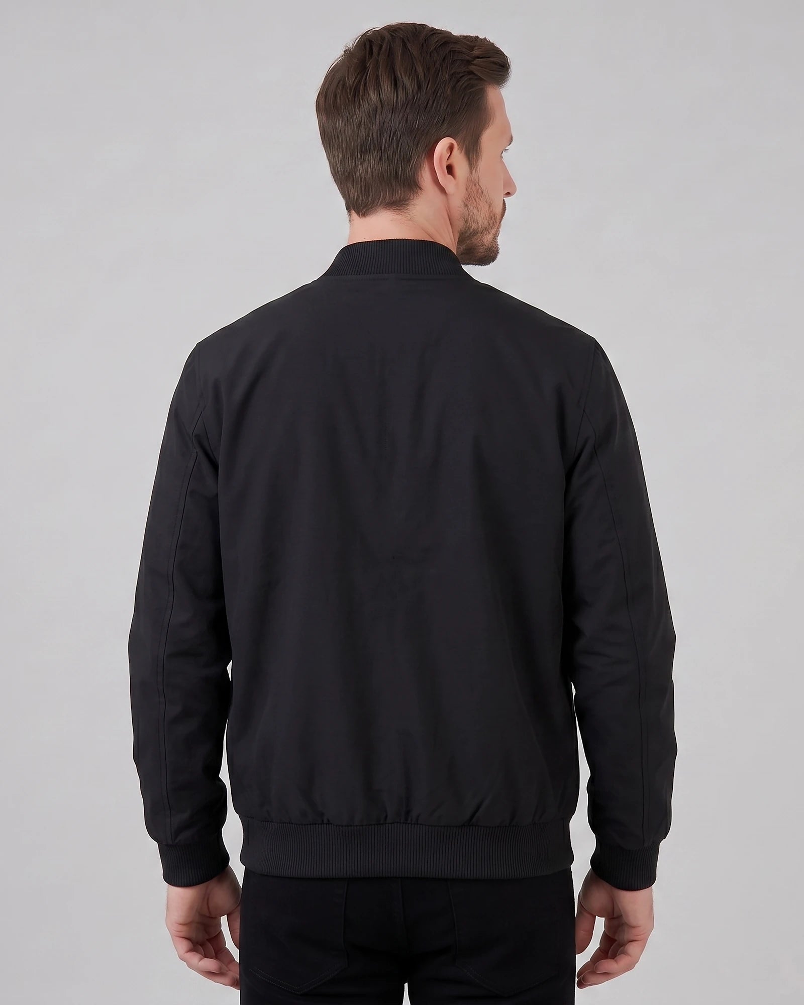 Men's Classic Bomber Jacket Polyester Regular Fit Sizes S–5XL – Valedrian — view 3