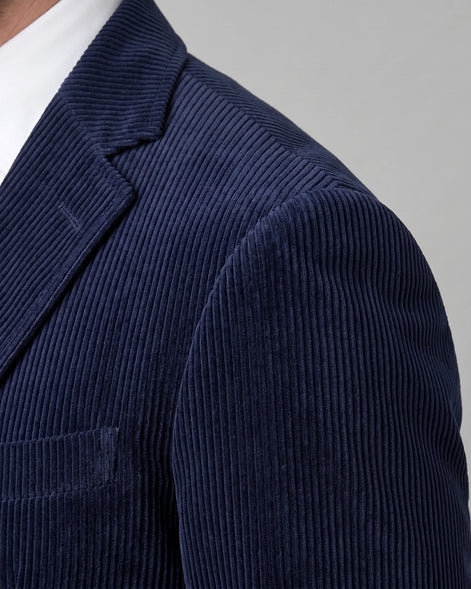Men's Corduroy Blazer with Matching Vest Casual Jacket Black - Valedrian — view 15