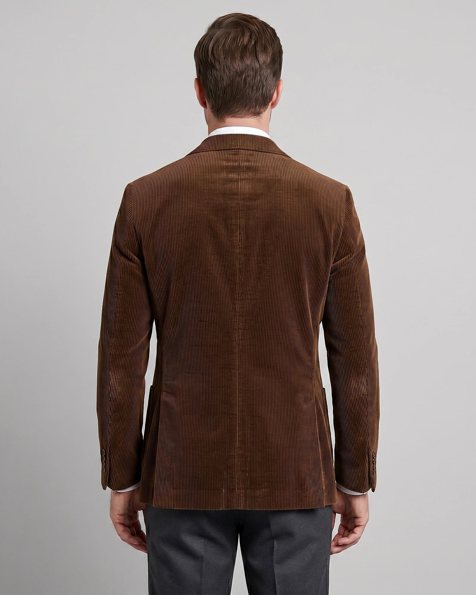 Men's Corduroy Blazer with Matching Vest Casual Jacket Black - Valedrian — view 18