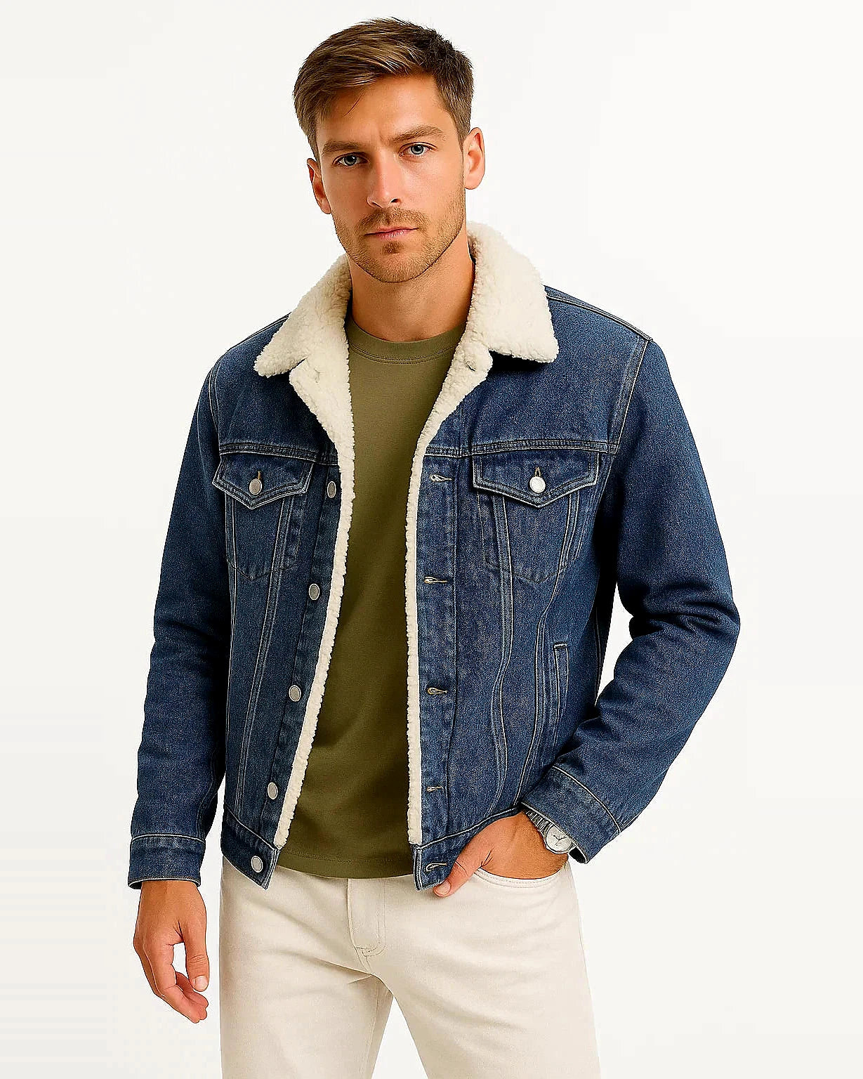 Denim Jacket | Fleece Lined Winter Overshirt