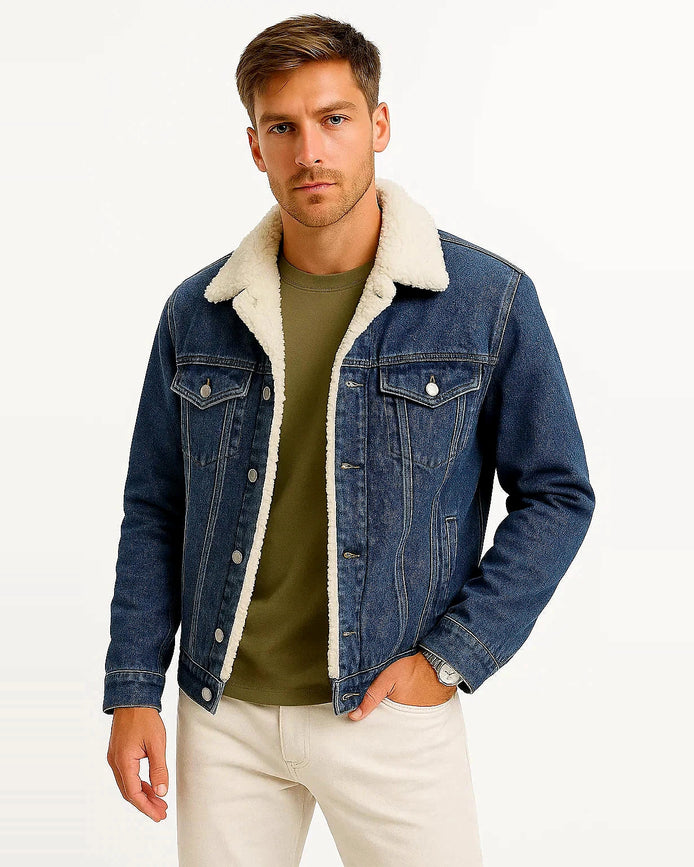 Denim Jacket | Fleece Lined Winter Overshirt